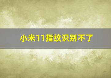 小米11指纹识别不了