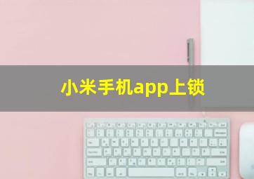 小米手机app上锁