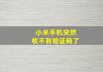 小米手机突然收不到验证码了