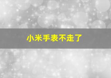 小米手表不走了