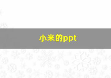 小米的ppt