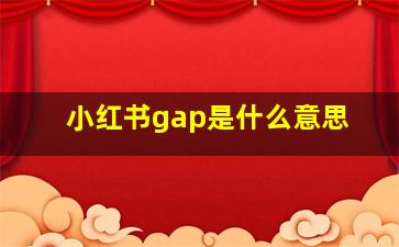 小红书gap是什么意思