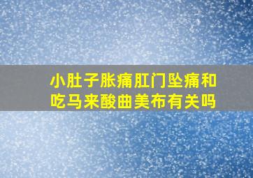 小肚子胀痛肛门坠痛和吃马来酸曲美布有关吗