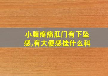 小腹疼痛肛门有下坠感,有大便感挂什么科