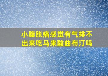 小腹胀痛感觉有气排不出来吃马来酸曲布汀吗