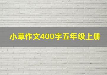 小草作文400字五年级上册