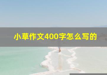 小草作文400字怎么写的