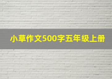 小草作文500字五年级上册