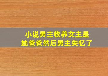 小说男主收养女主是她爸爸然后男主失忆了