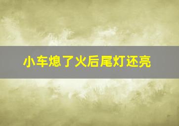 小车熄了火后尾灯还亮