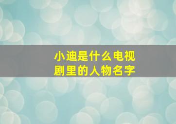 小迪是什么电视剧里的人物名字