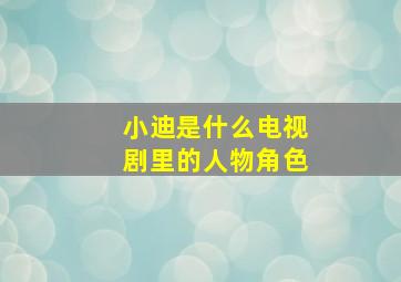 小迪是什么电视剧里的人物角色