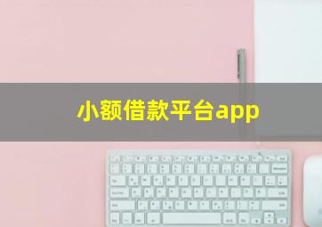 小额借款平台app