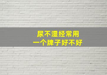 尿不湿经常用一个牌子好不好