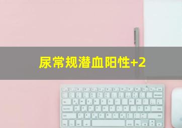 尿常规潜血阳性+2