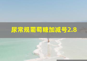 尿常规葡萄糖加减号2.8