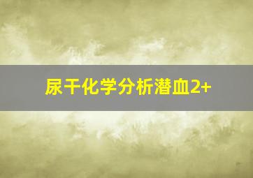 尿干化学分析潜血2+