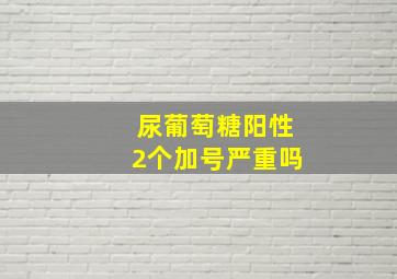 尿葡萄糖阳性2个加号严重吗