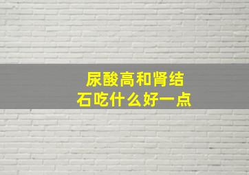 尿酸高和肾结石吃什么好一点