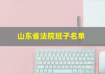 山东省法院班子名单