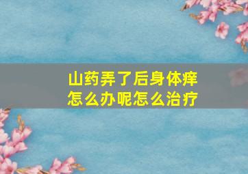 山药弄了后身体痒怎么办呢怎么治疗