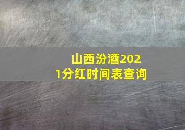 山西汾酒2021分红时间表查询