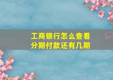 工商银行怎么查看分期付款还有几期