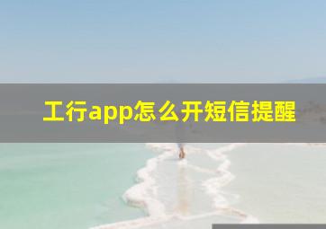 工行app怎么开短信提醒