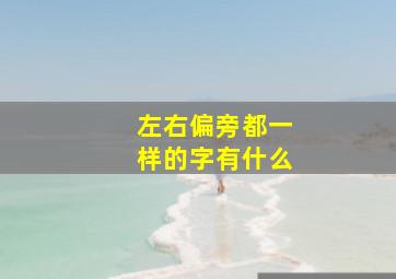 左右偏旁都一样的字有什么