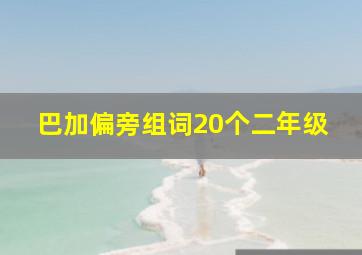 巴加偏旁组词20个二年级