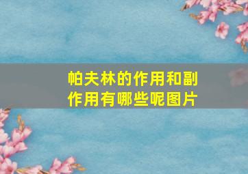 帕夫林的作用和副作用有哪些呢图片