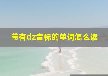 带有dz音标的单词怎么读