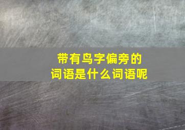 带有鸟字偏旁的词语是什么词语呢