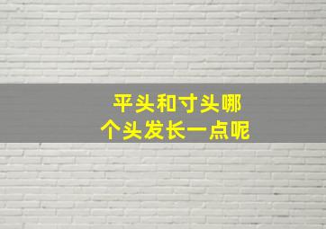 平头和寸头哪个头发长一点呢