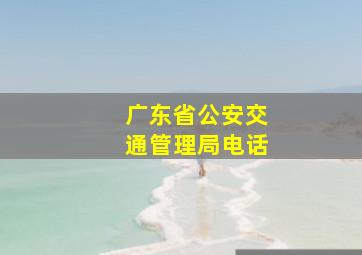 广东省公安交通管理局电话