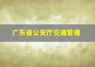 广东省公安厅交通管理