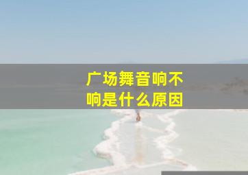 广场舞音响不响是什么原因