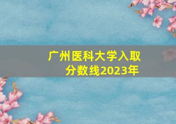 广州医科大学入取分数线2023年