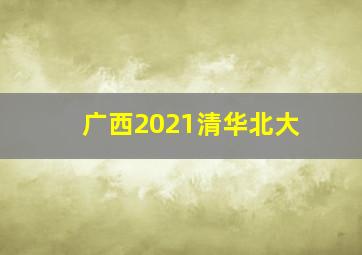 广西2021清华北大