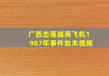 广西击落越南飞机1987年事件始末视频