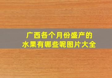 广西各个月份盛产的水果有哪些呢图片大全