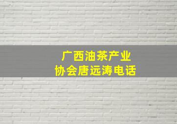 广西油茶产业协会唐远涛电话