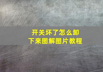 开关坏了怎么卸下来图解图片教程