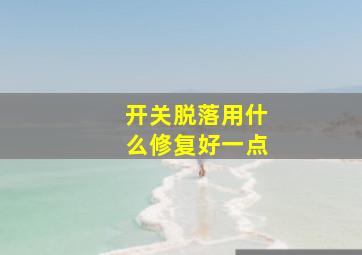 开关脱落用什么修复好一点