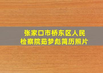 张家口市桥东区人民检察院茹梦彪简历照片