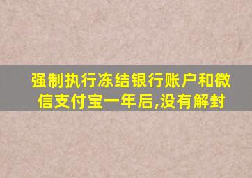 强制执行冻结银行账户和微信支付宝一年后,没有解封