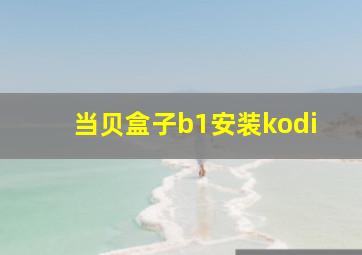 当贝盒子b1安装kodi