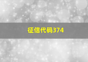 征信代码374