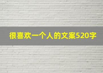 很喜欢一个人的文案520字