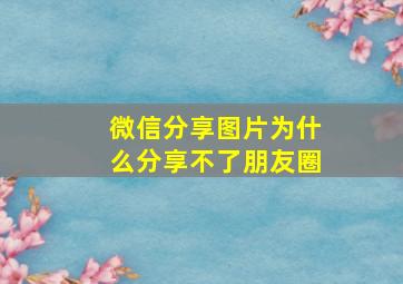 微信分享图片为什么分享不了朋友圈